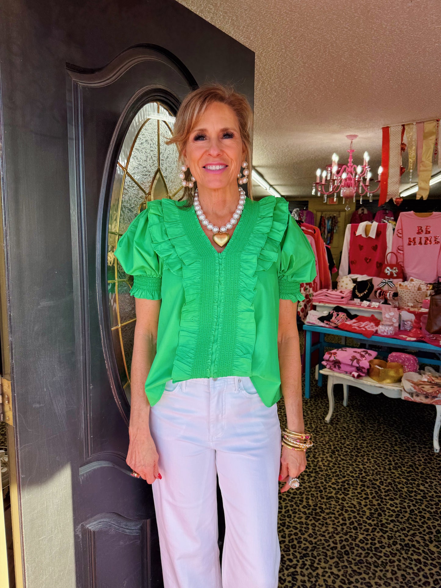Double Ruffle Elastic Top