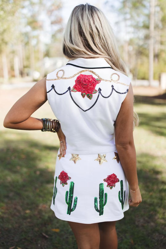 White Cowgirl Skort