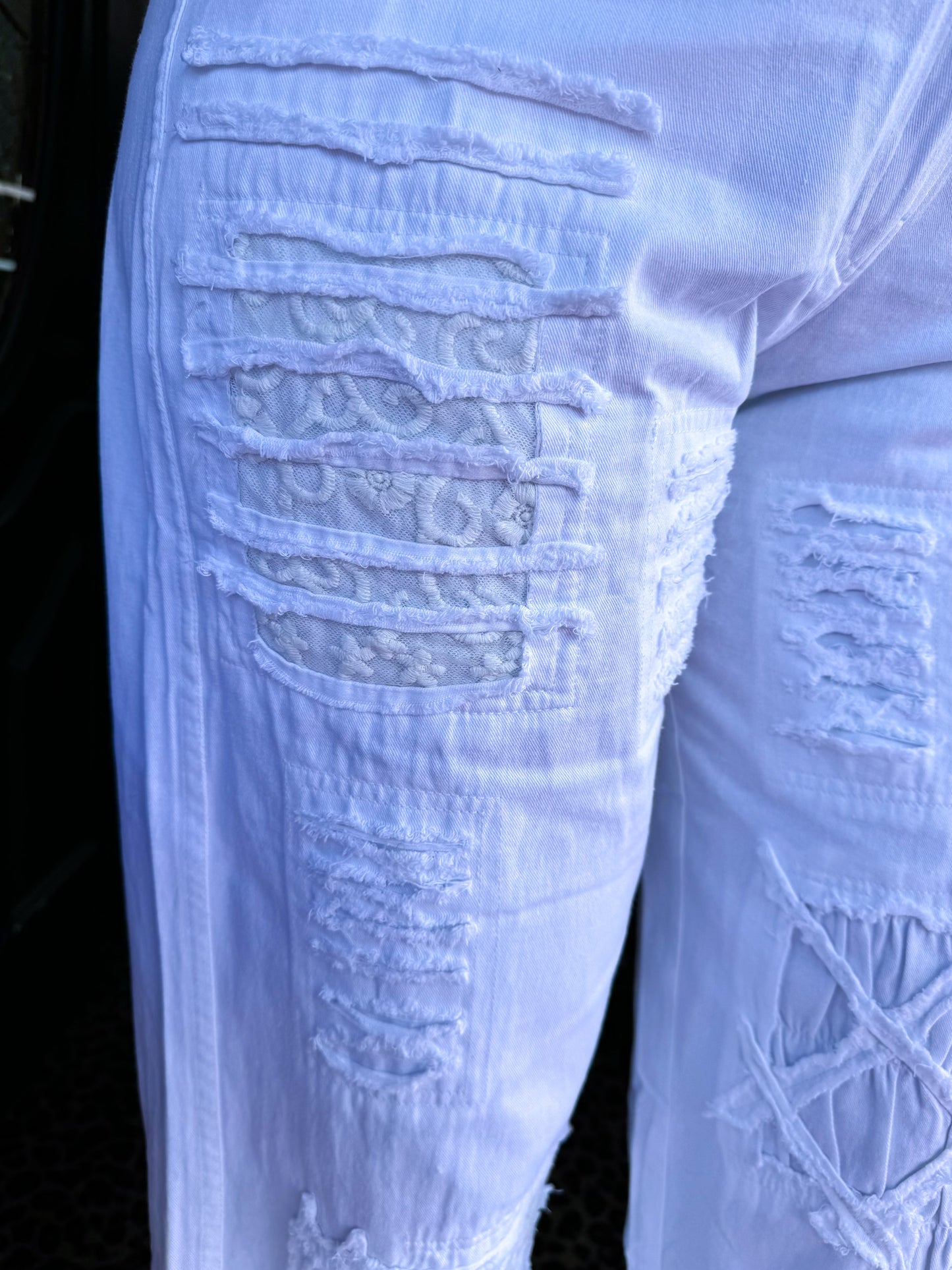 White Distressed Jeans