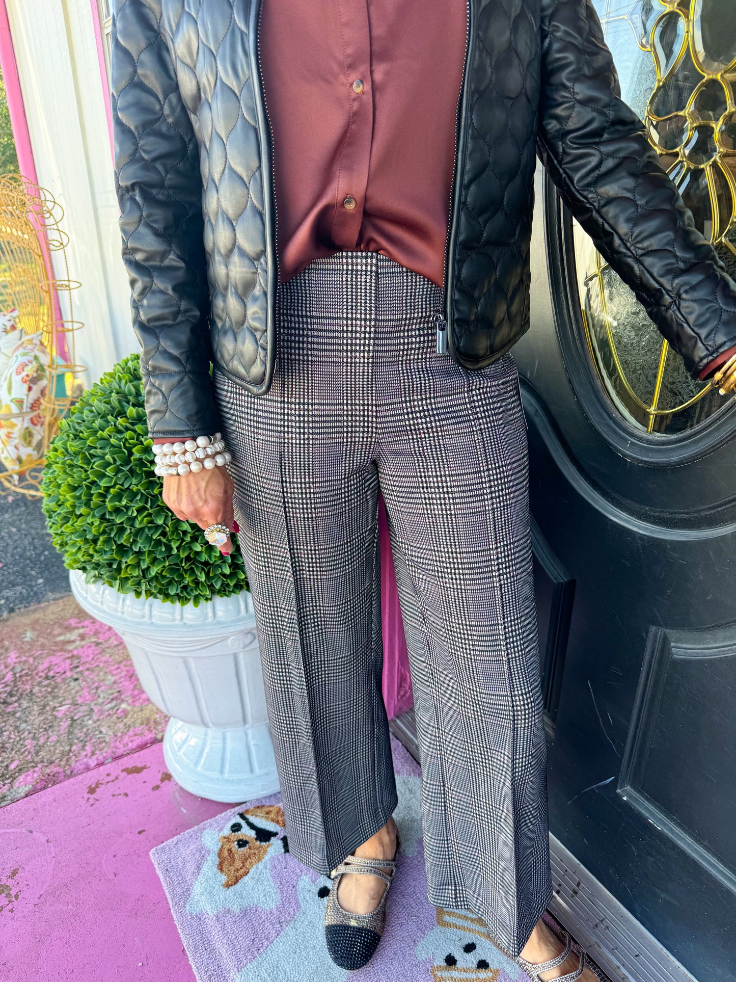 Livia Plaid Crop Pant