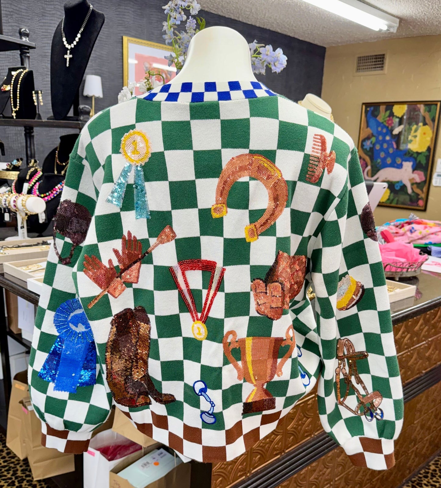 Checkered Derby Icon Cardigan