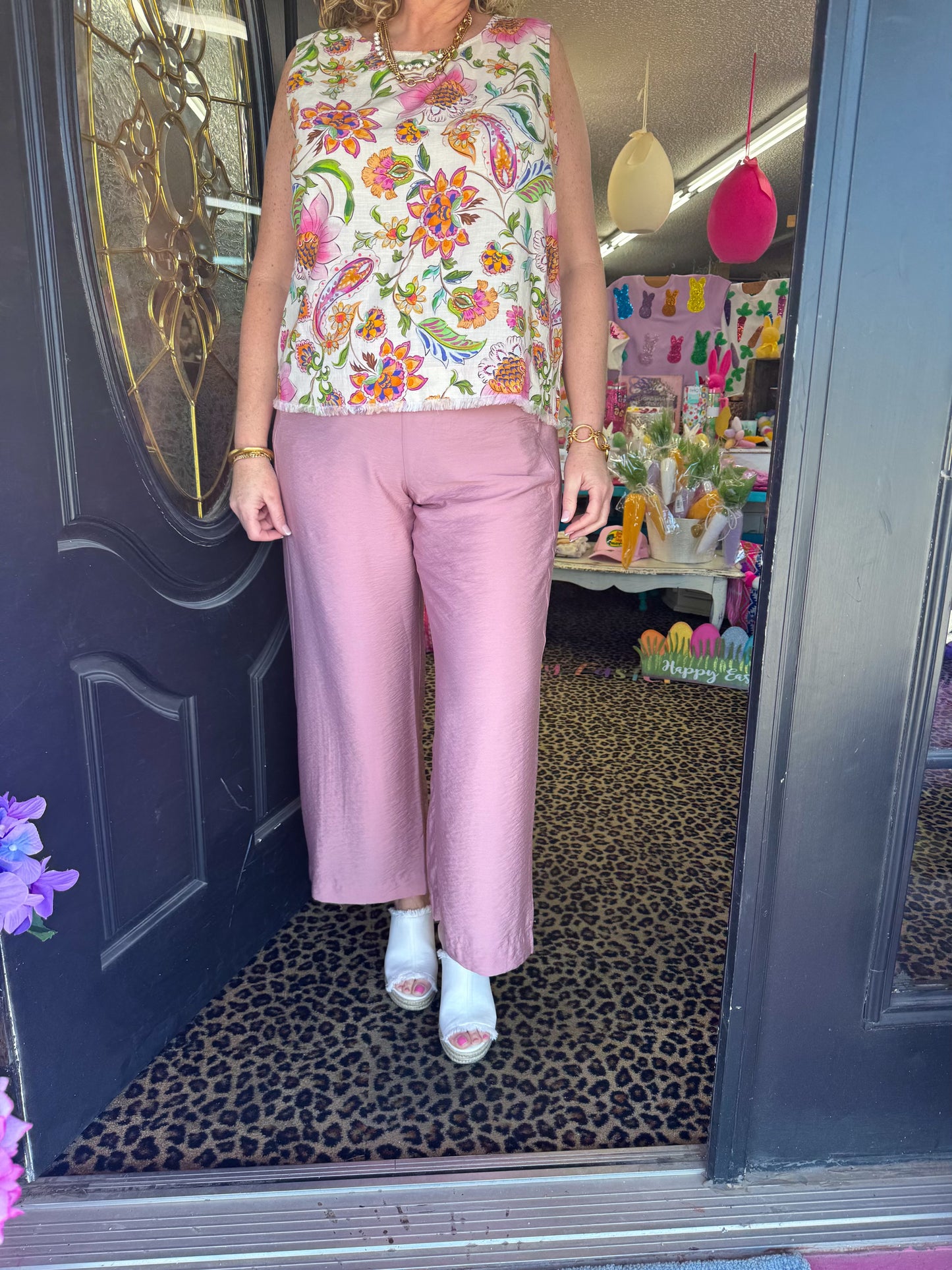 Paris Rose Elastic Pant
