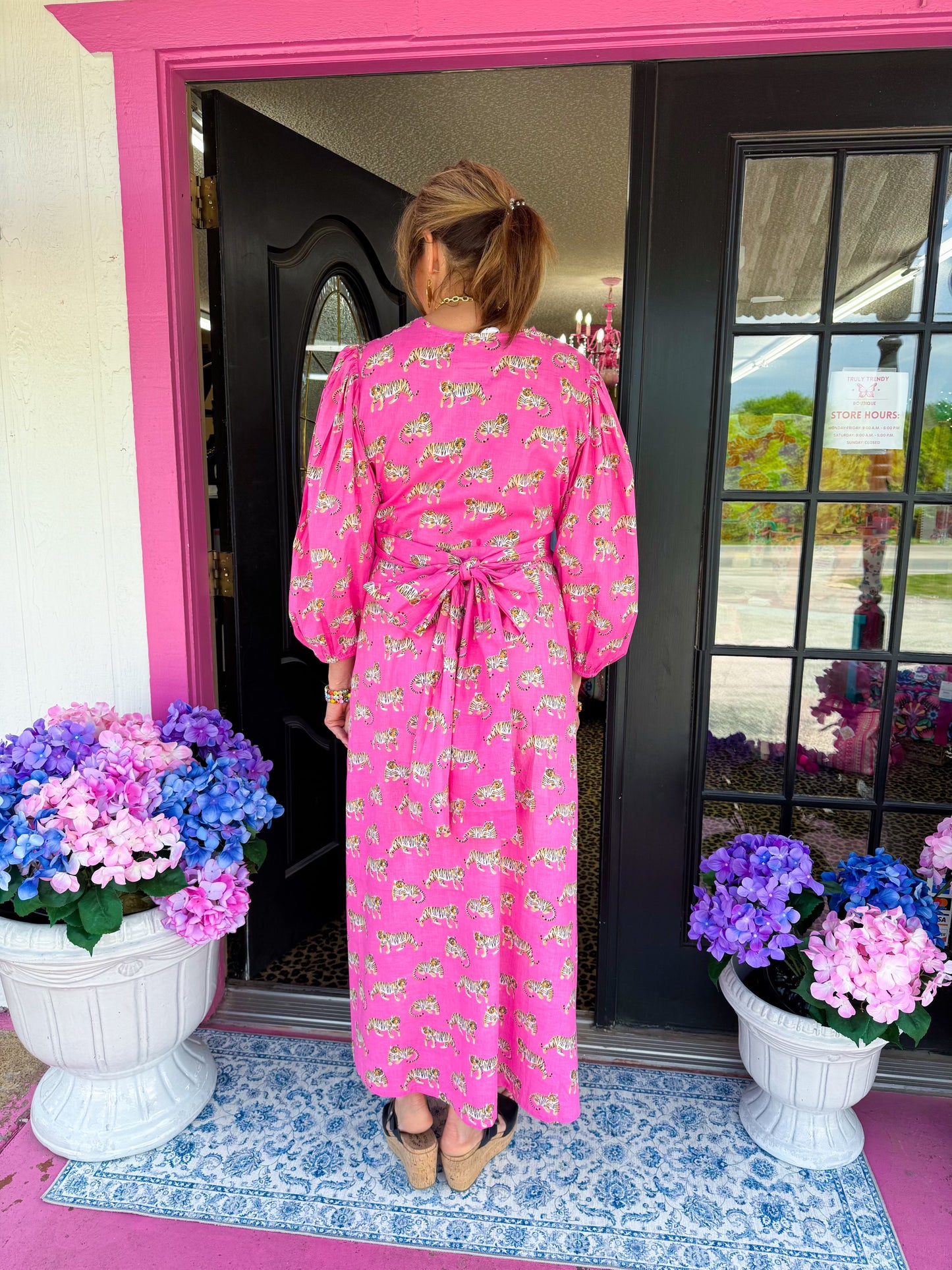 Monica Tiger Fuchsia Dress