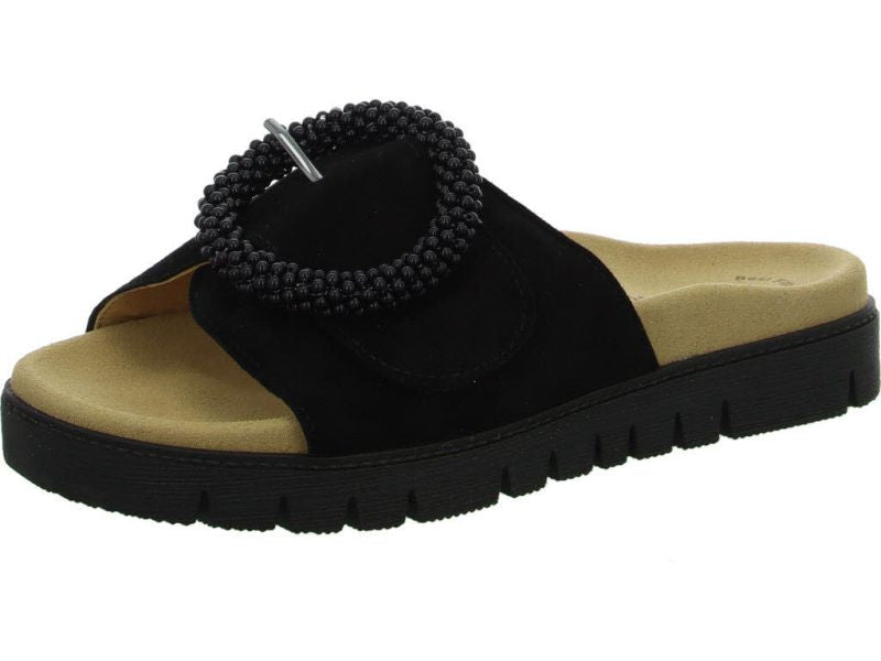 Black Bead Buckle Slide