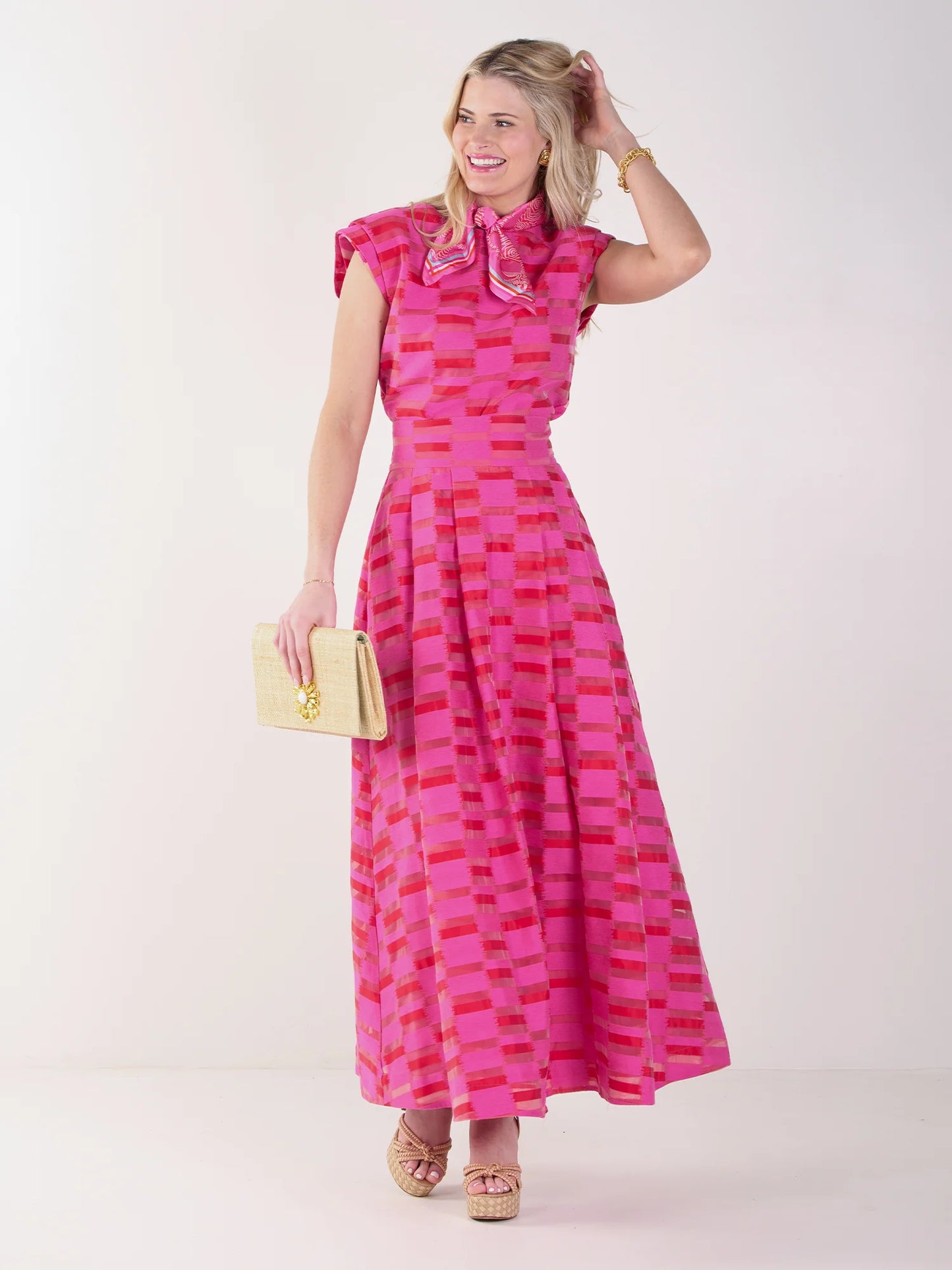 Pink Red Sunset Stripe Set