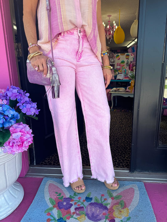 Acid Pink HR Wide Jean