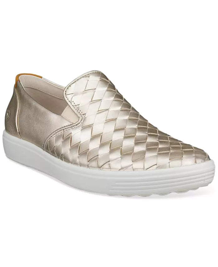 White Gold Braided Slip On