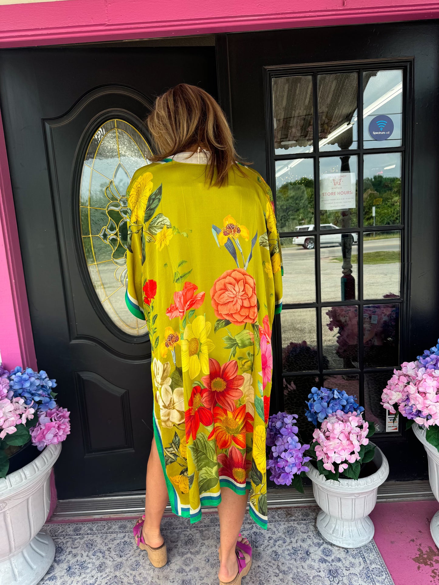 Olive Floral Kimono