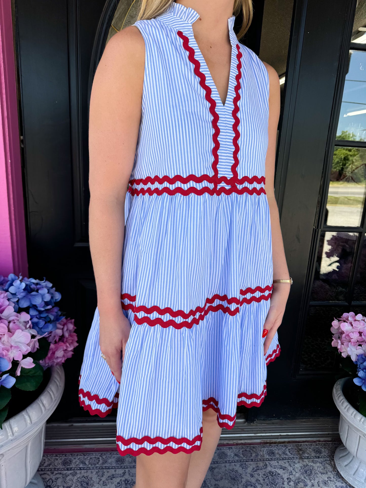 Stripe Rick Rack Dress