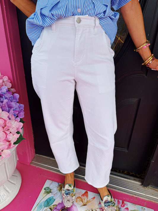 Lasso White Wide Leg Jean