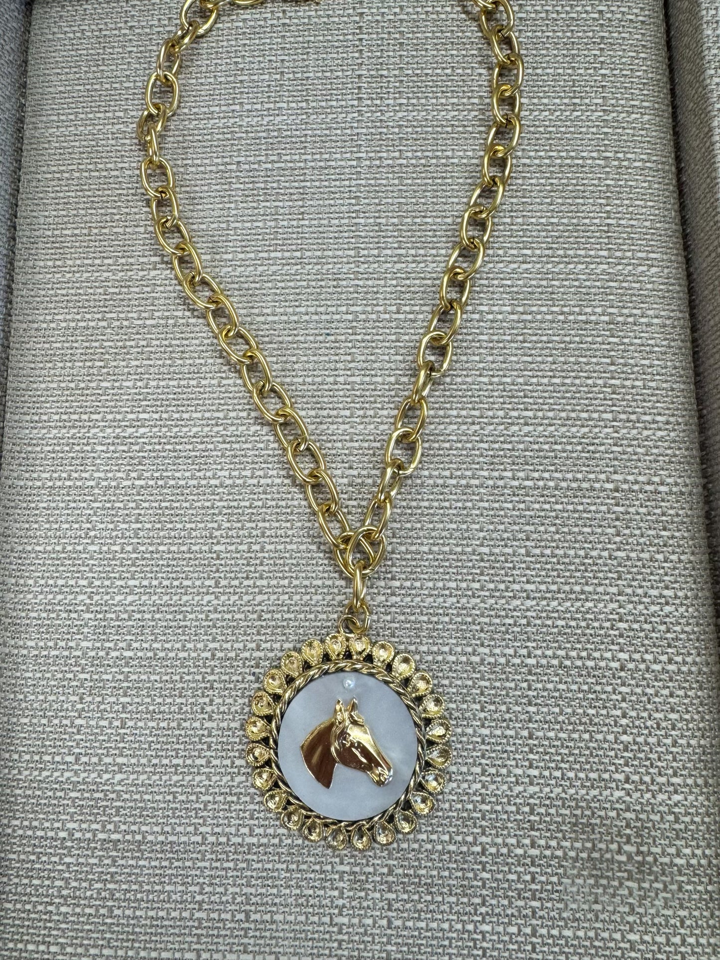 White Horse Head Necklace