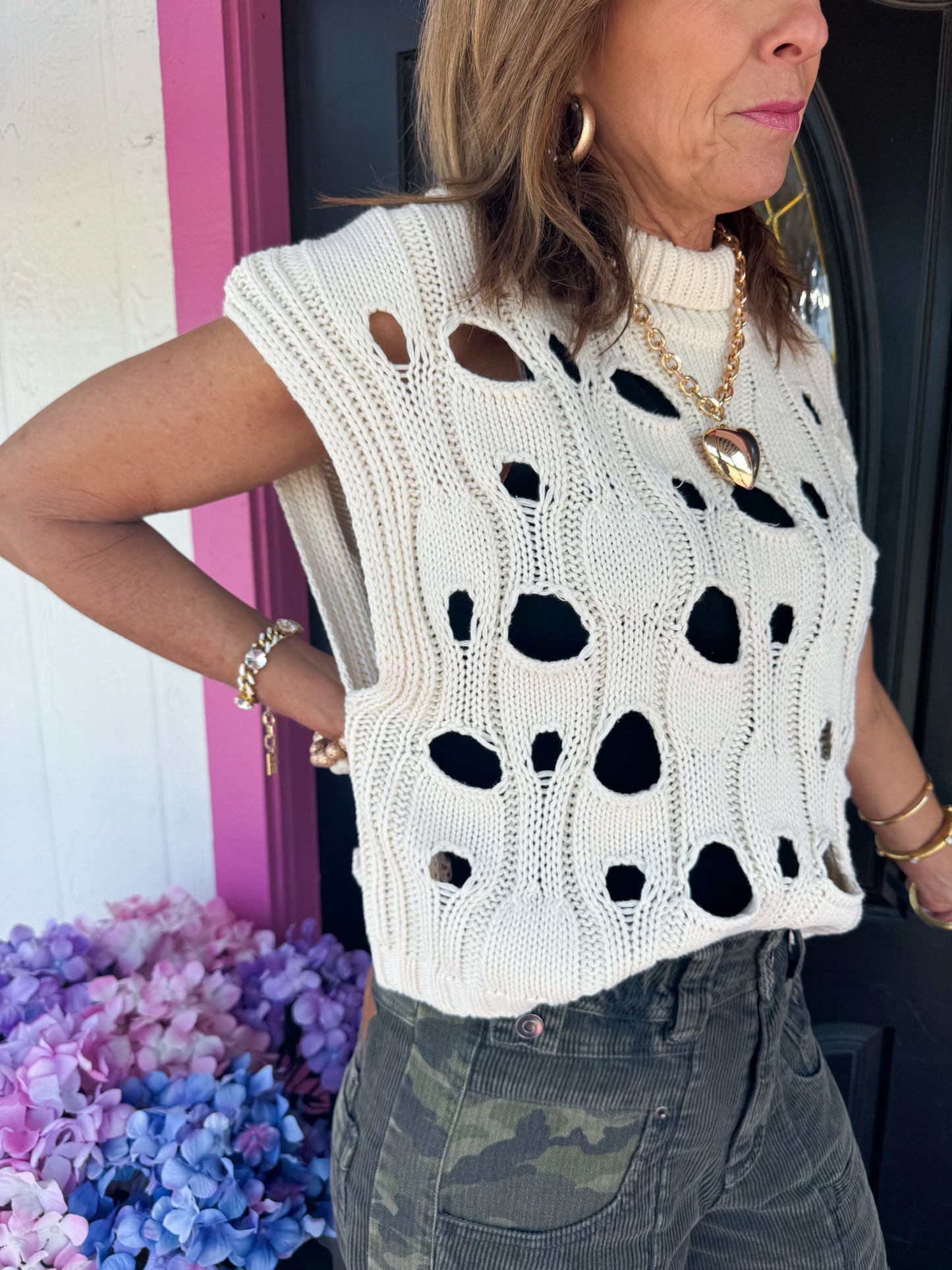 Mineral Wash Sweater Vest