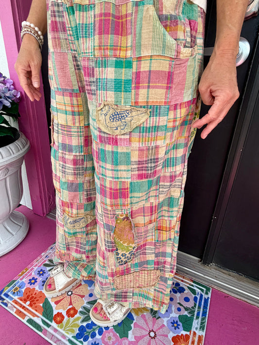 Pnk Plaid Crop Pants