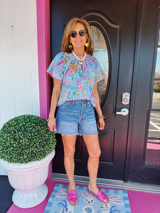 Vintage Indigo HR Denim Short