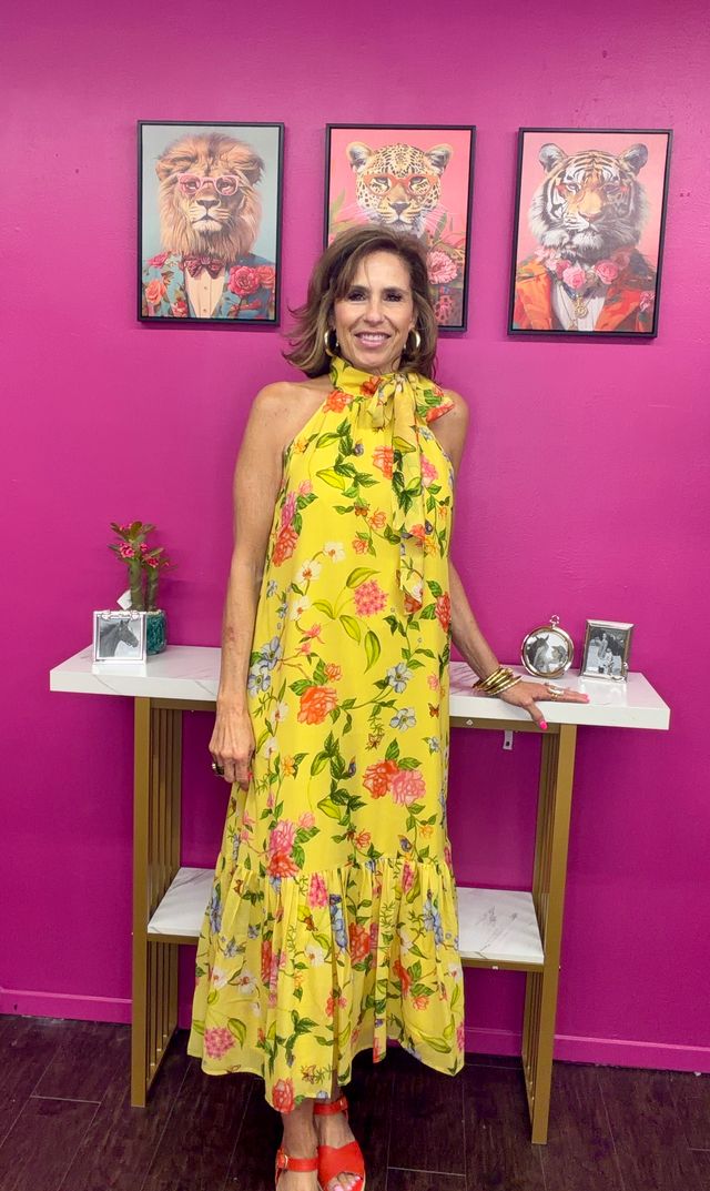 Perry Dress Yellow Parterre