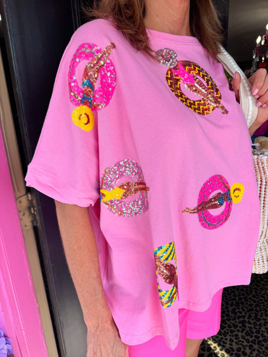 Pink Pool Tube Lady Top
