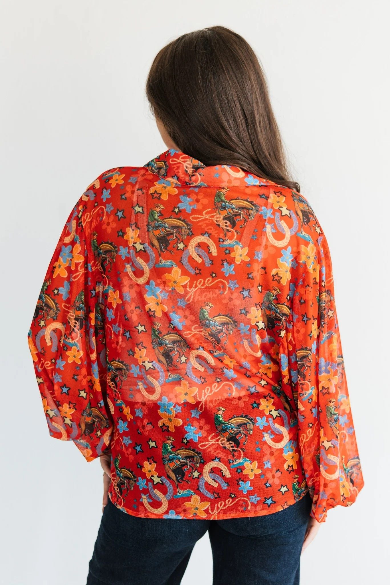Red Horseshoe Blouse