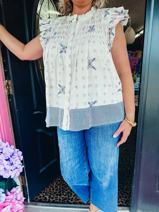 Smocked Frills Top