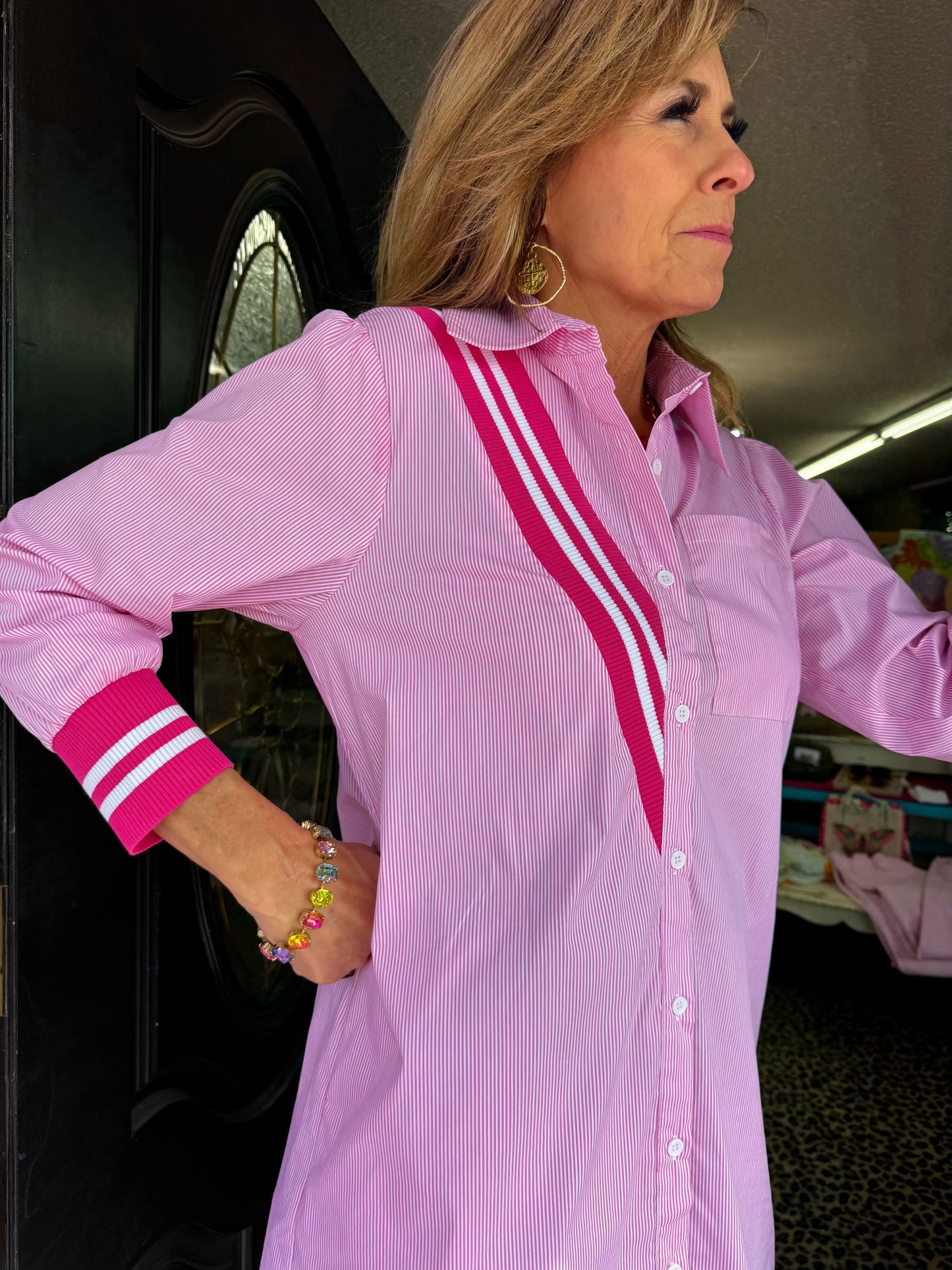Wenna Pink Shirt Dress