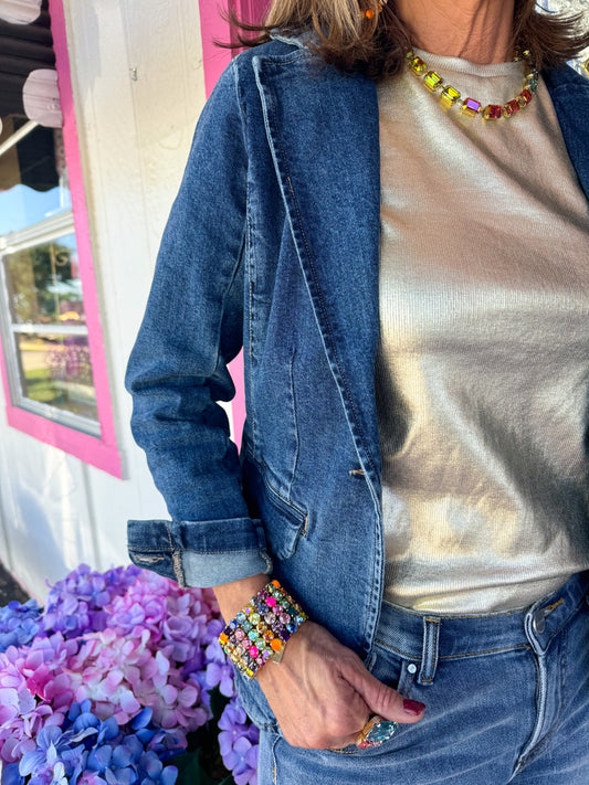 Gold SS Metallic Top