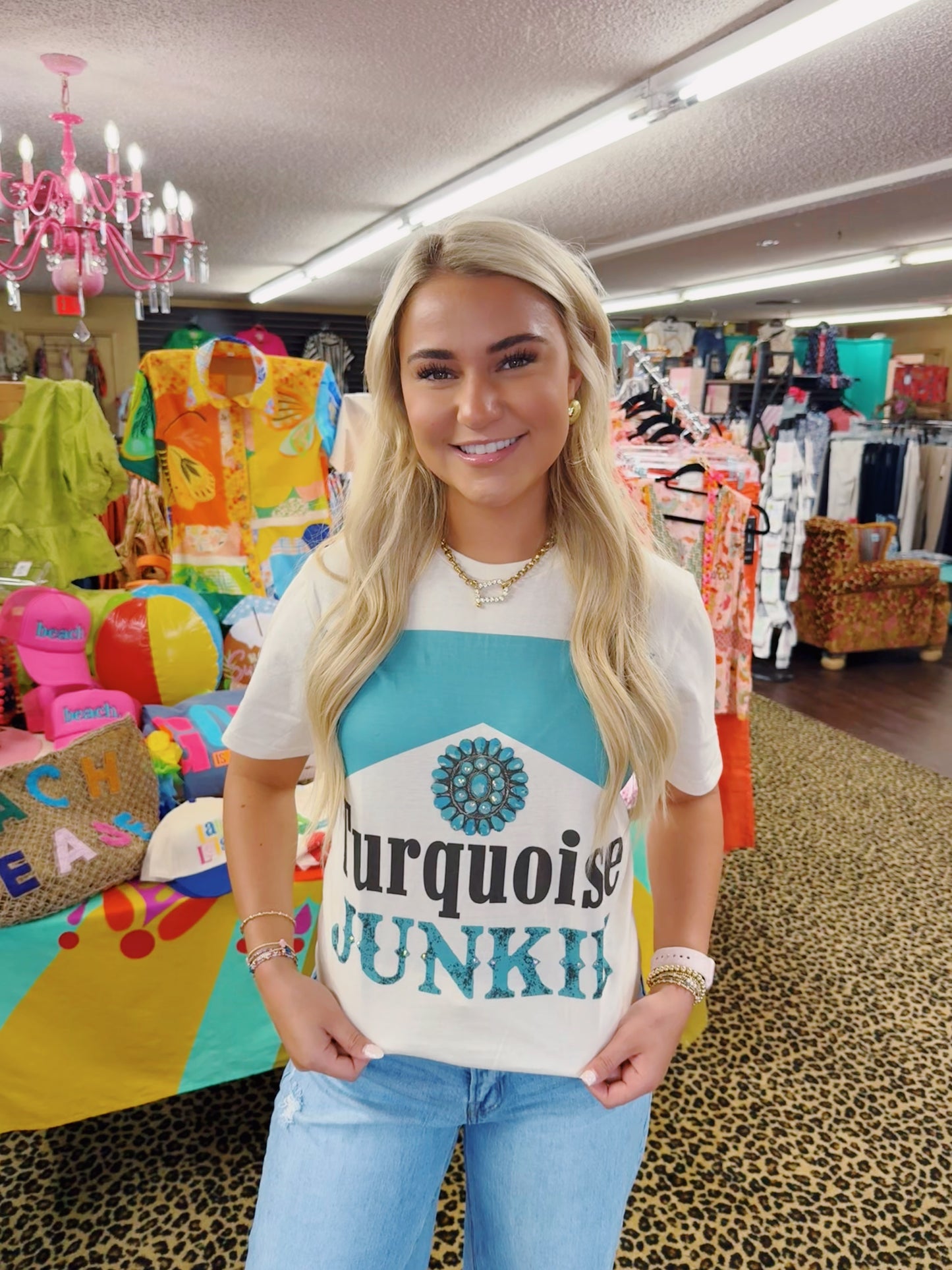 Turquoise Junkie Tee