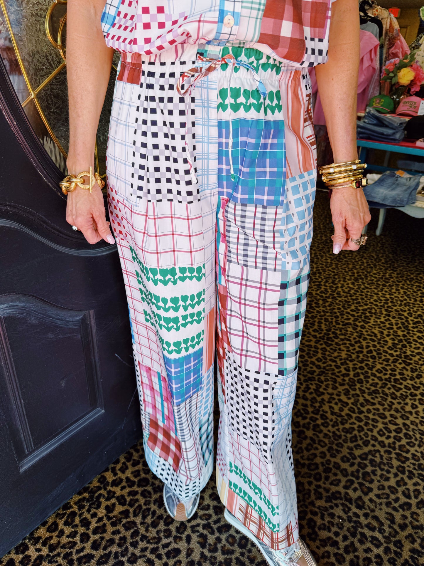 Multi Contrast Comfort Pant Set