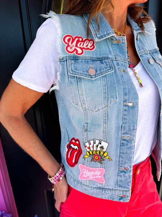 Mama Tried Light Denim Vest