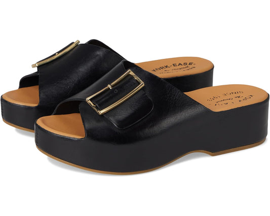 York Platform Leather Slide