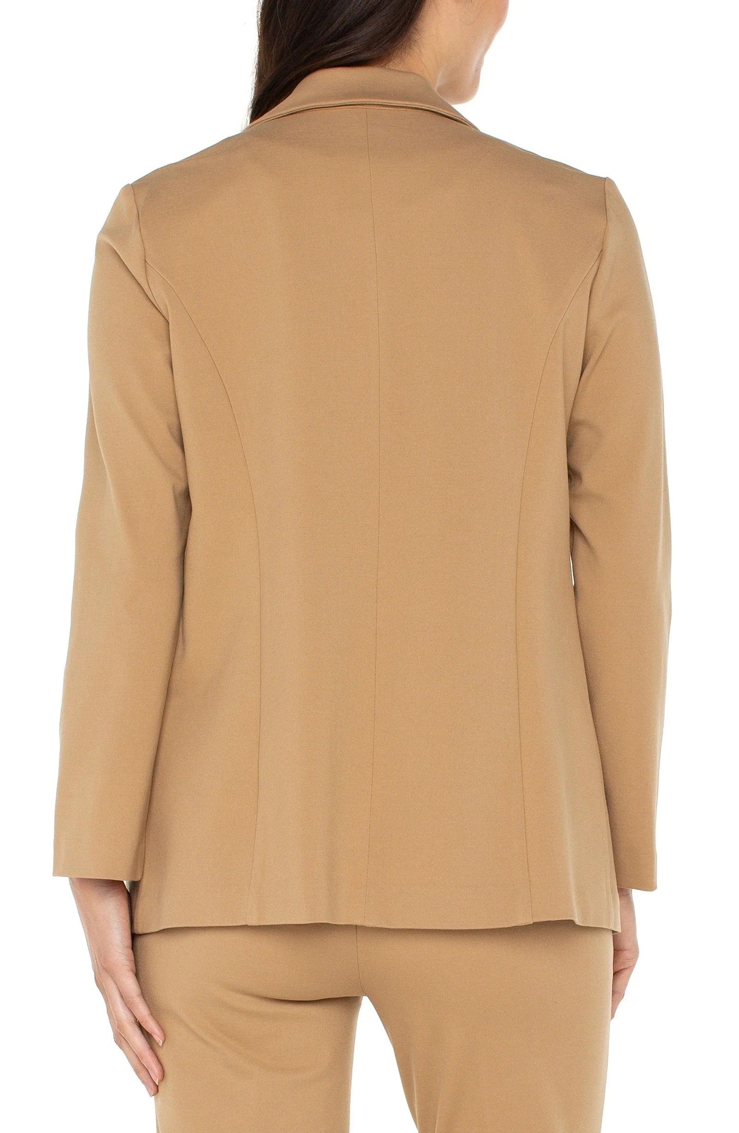 Camel Fitted Boyfriend Blazer