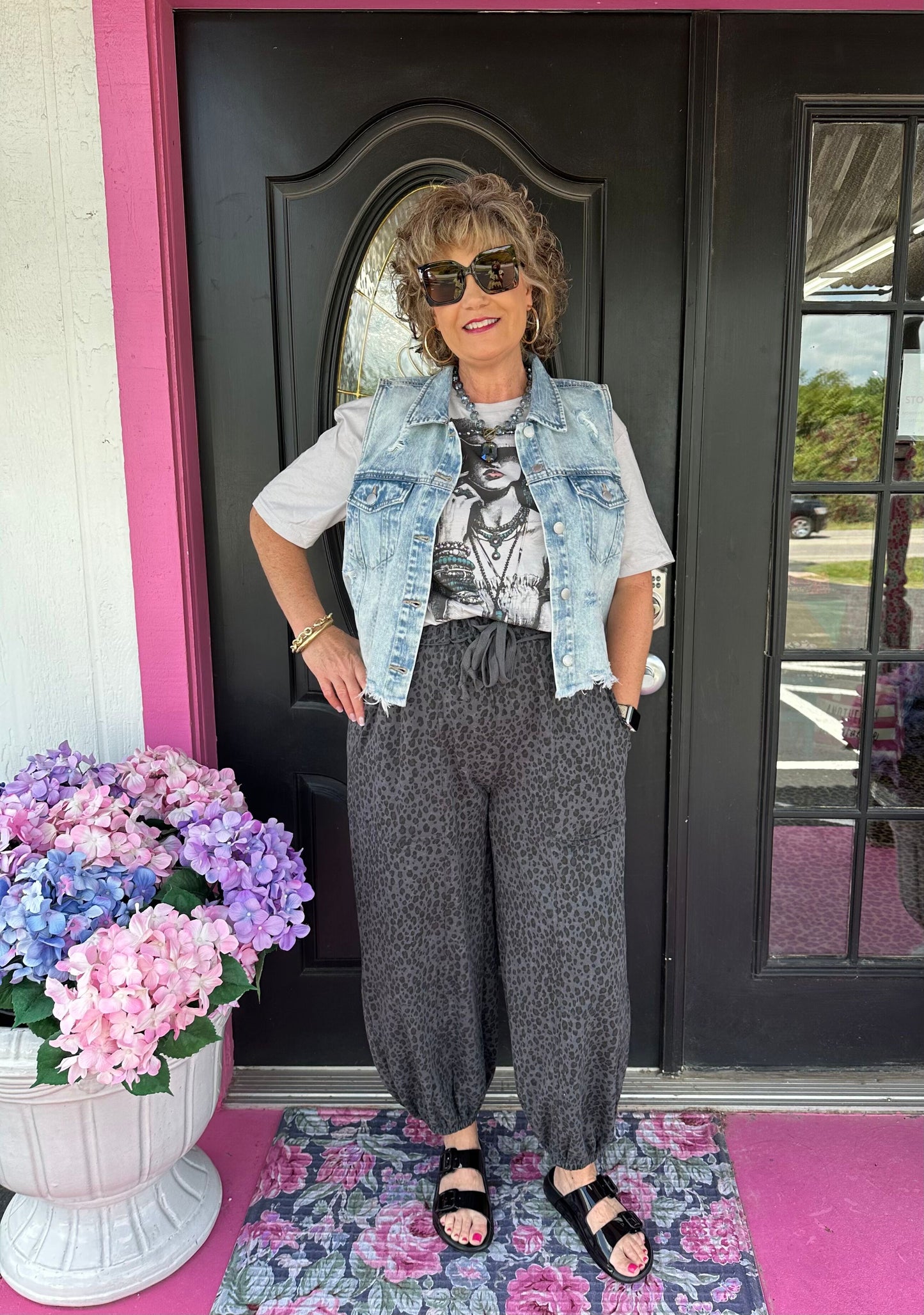 Ash Animal Printed Tie Pant