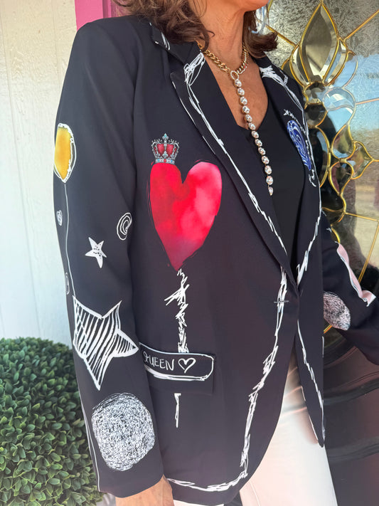 Catcus and Heart Blazer - OS