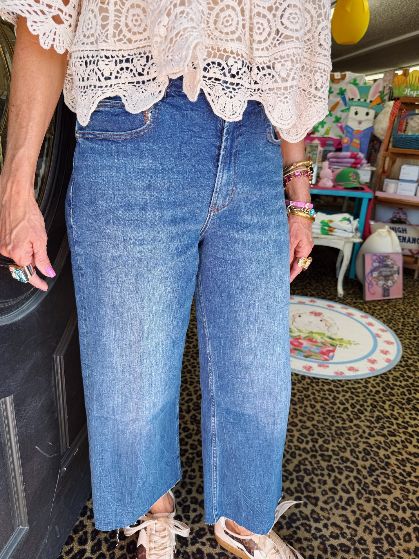 Audrey Meeru Dark Crop Jean