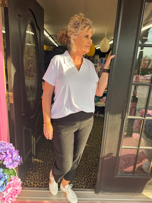Collar Vneck Top