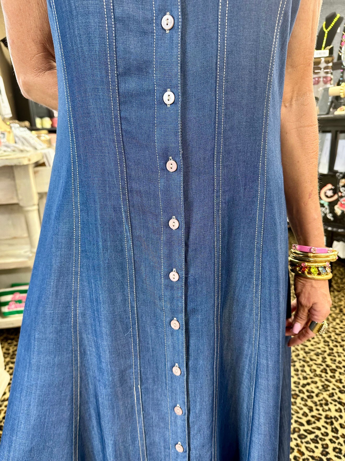 Tencel Denim Sleeveless Dress