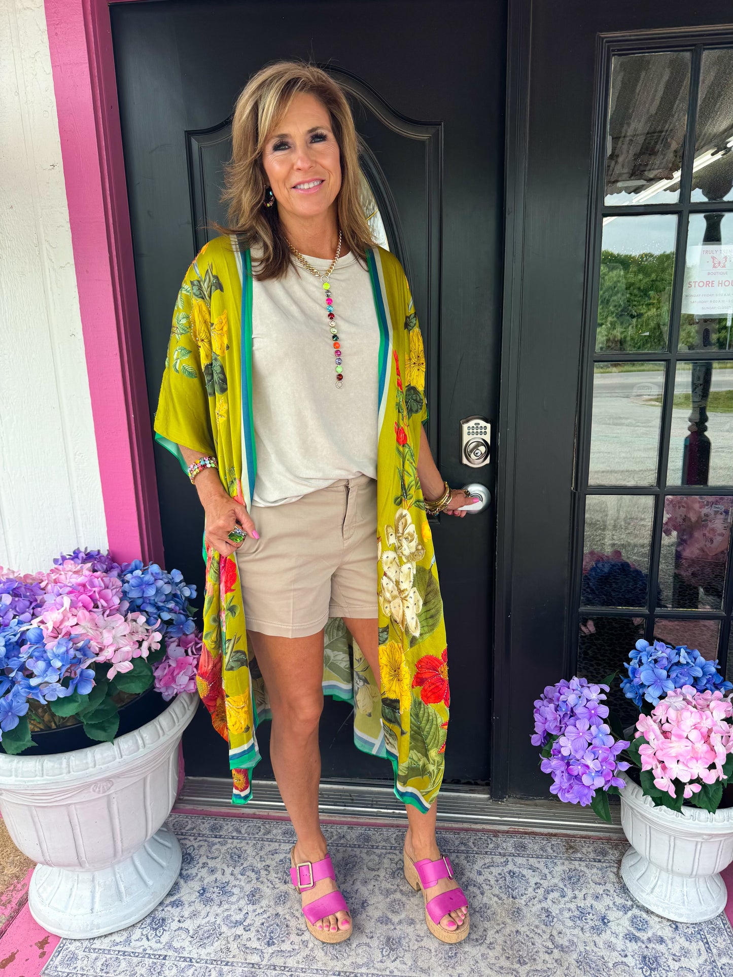 Olive Floral Kimono