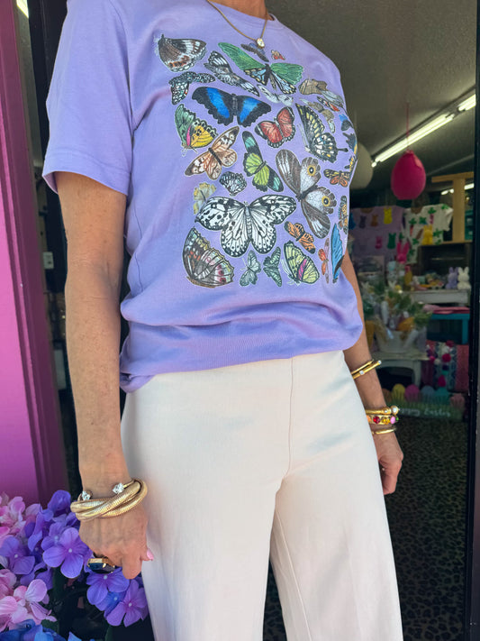 Lavender Butterflies Tee