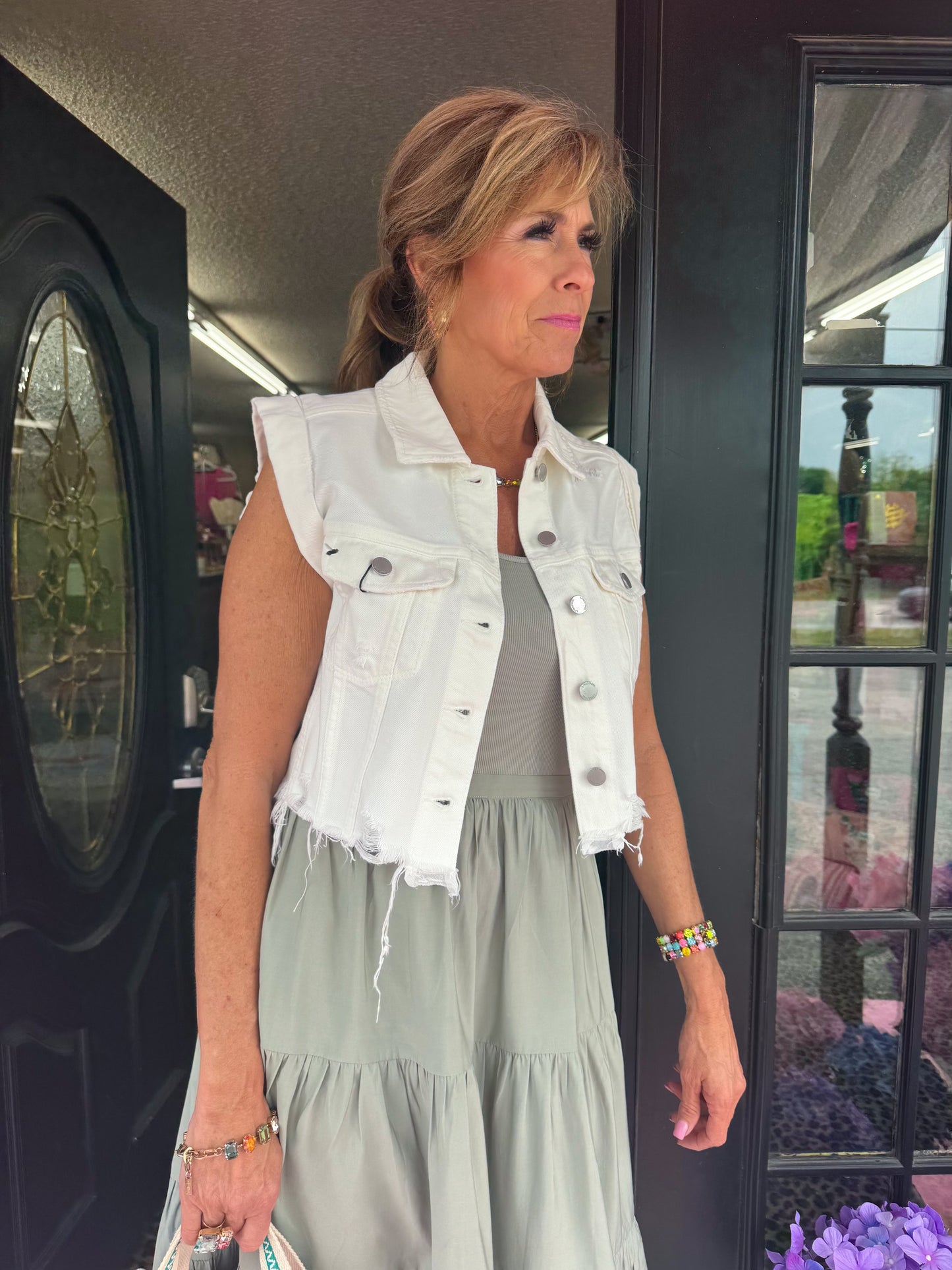Portia Sage Tank Dress
