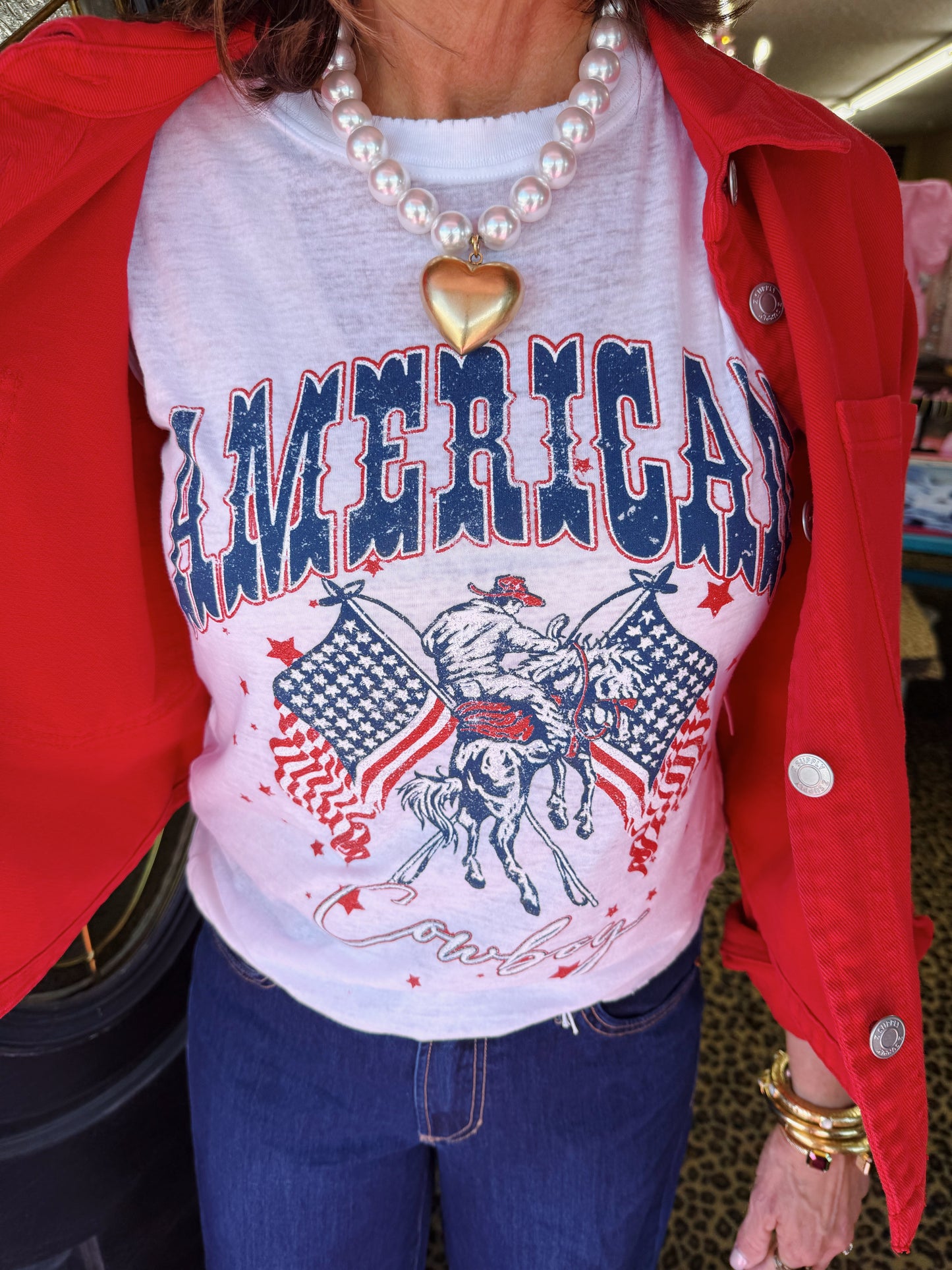 White America Cowboy Tee