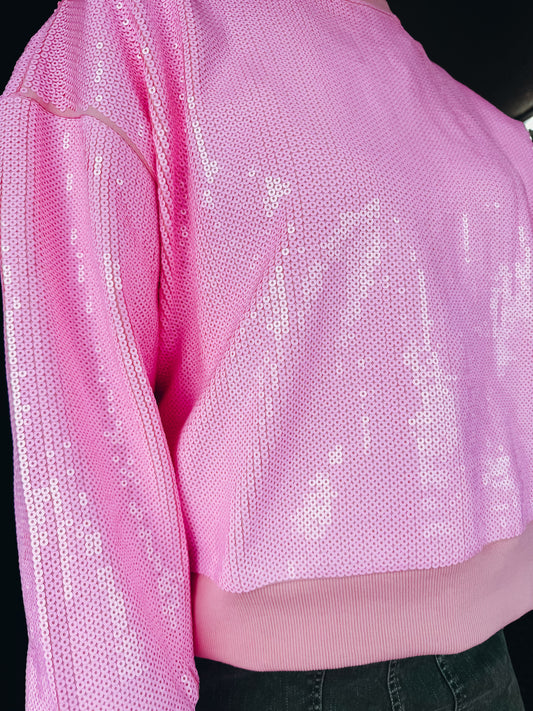Full Sequin Sweatshirt