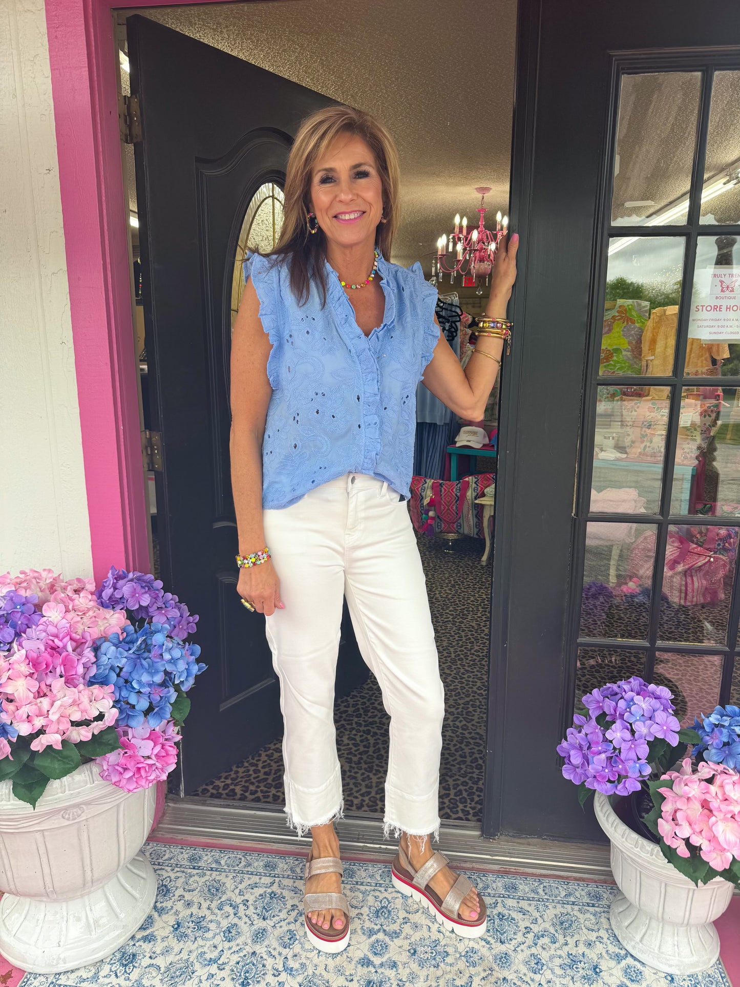 Ellie Eyelet Top