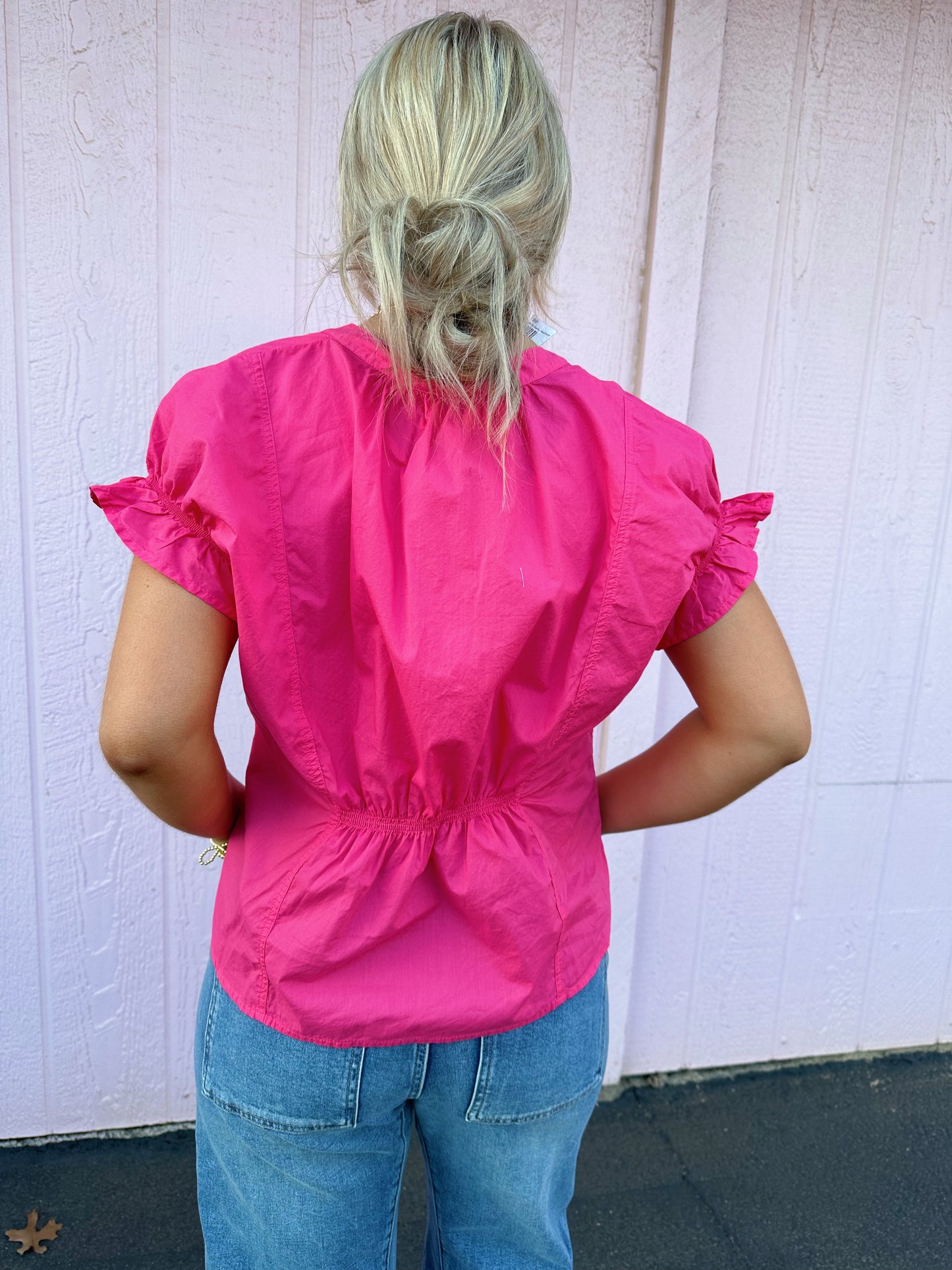 Julia Raspberry Vneck Top