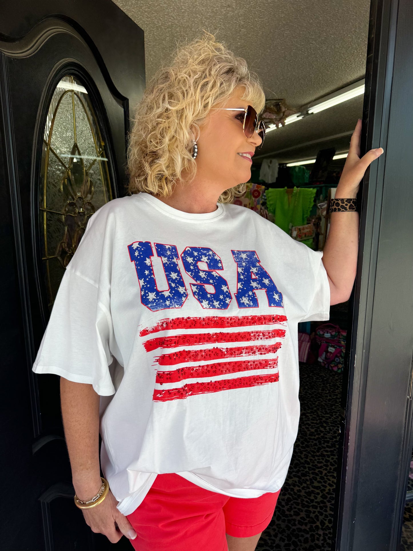 USA Rhinestone Tee