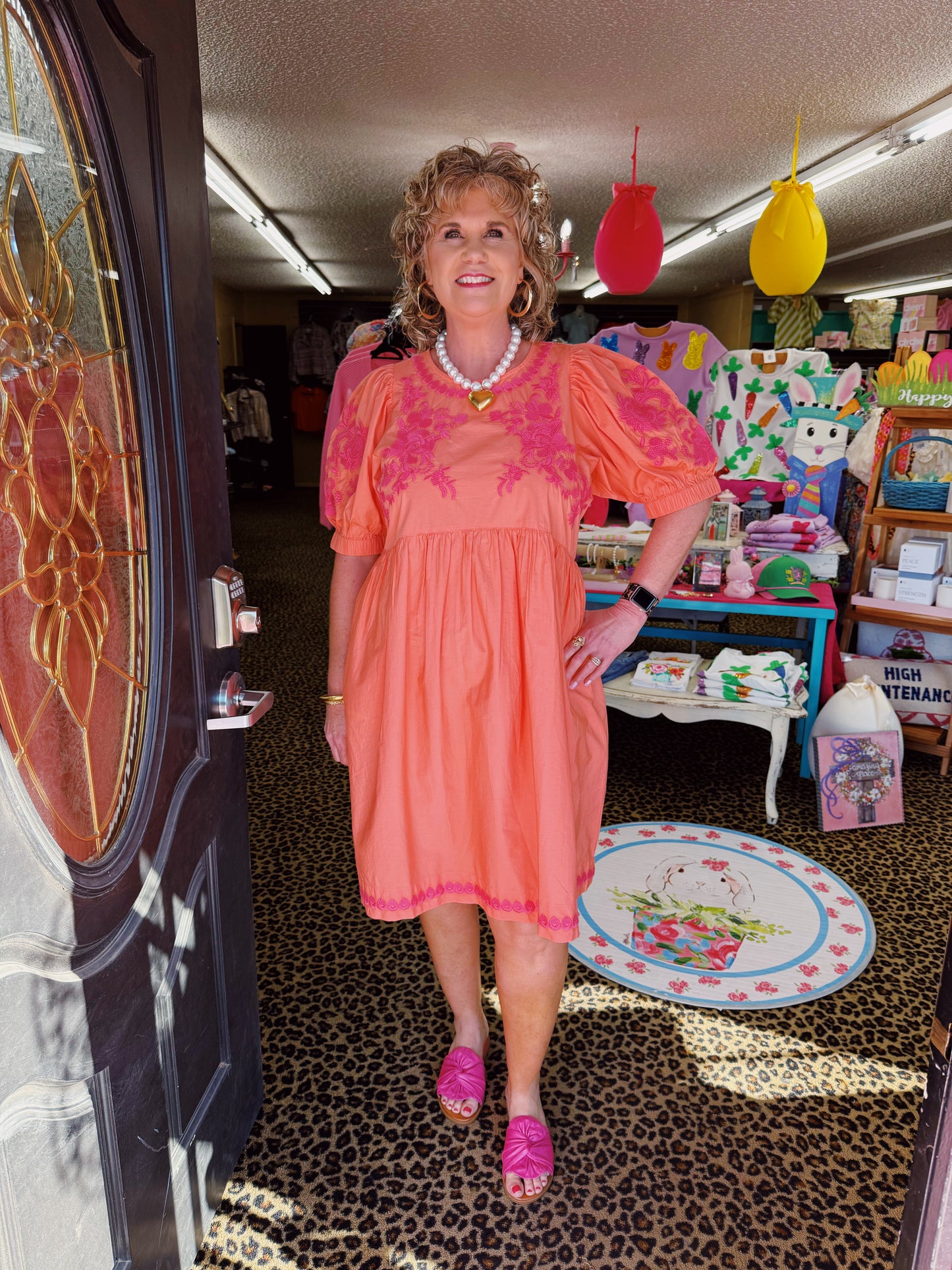 Coral Lorena Dress