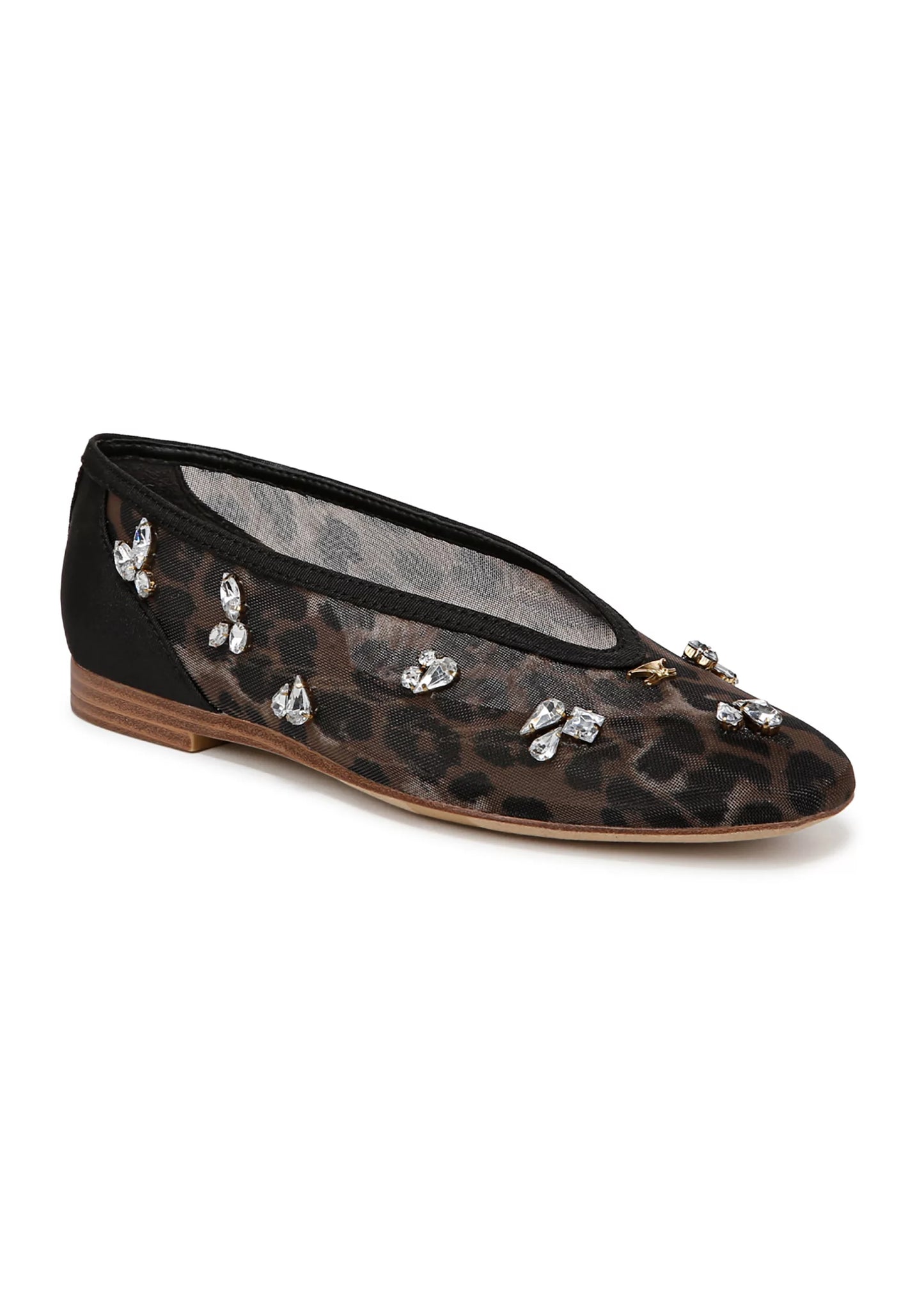 Tina Leopard Jewel Flat