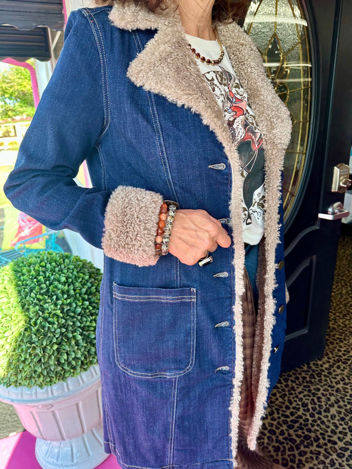 Sherpa Trim Notched Jacket