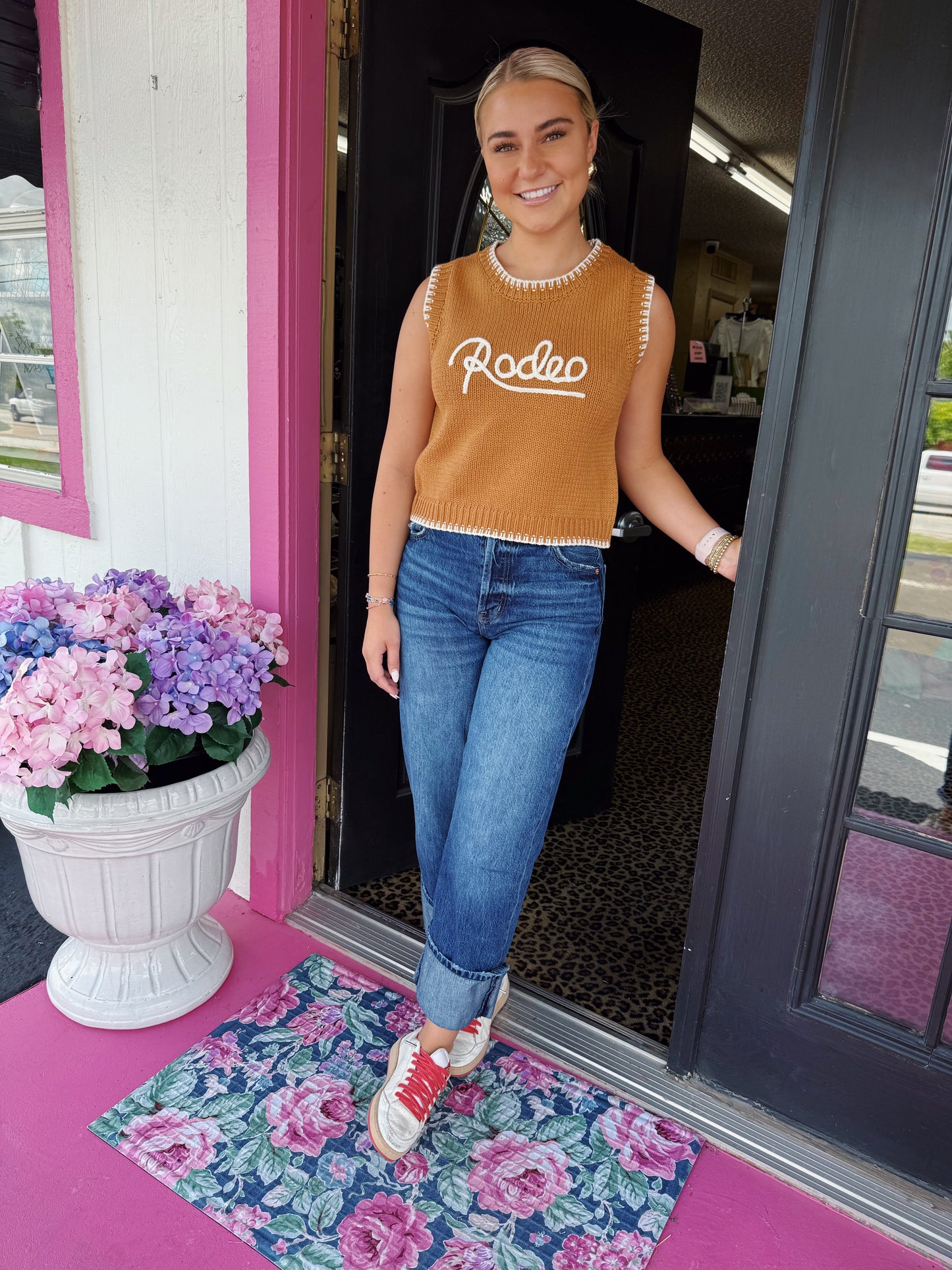 Camel Rodeo Sleeveless Sweater