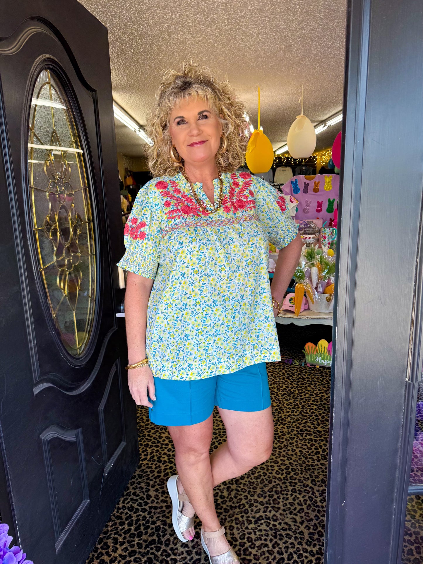 Camilla Yellow Daisy Top