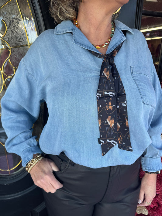 LS Washed Denim Shirt