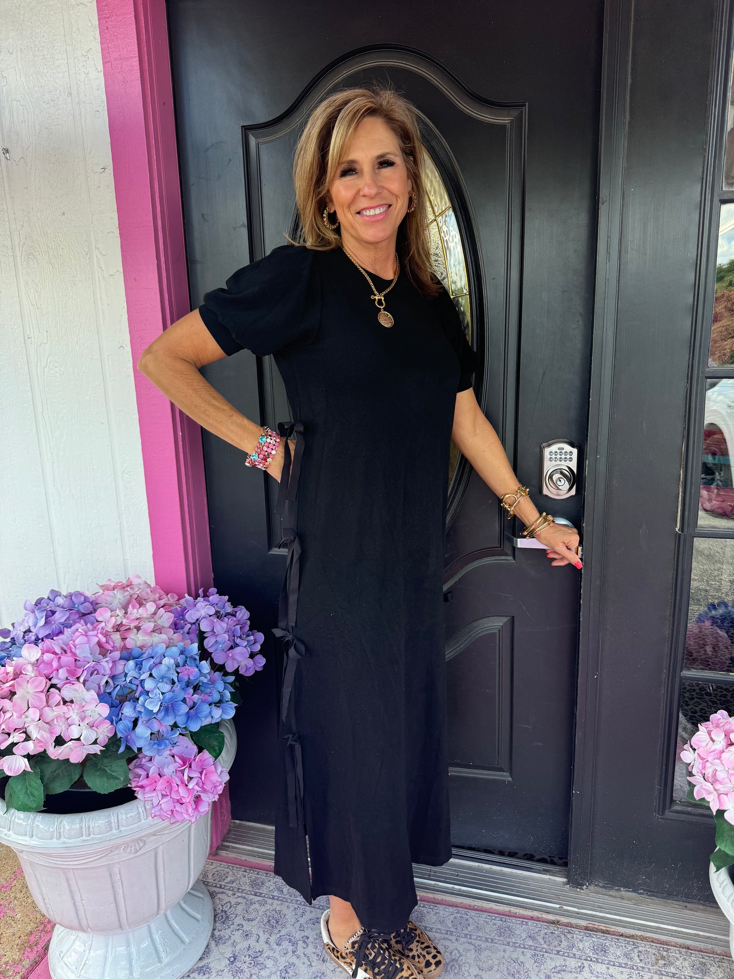 Black Bow Maxi Dress