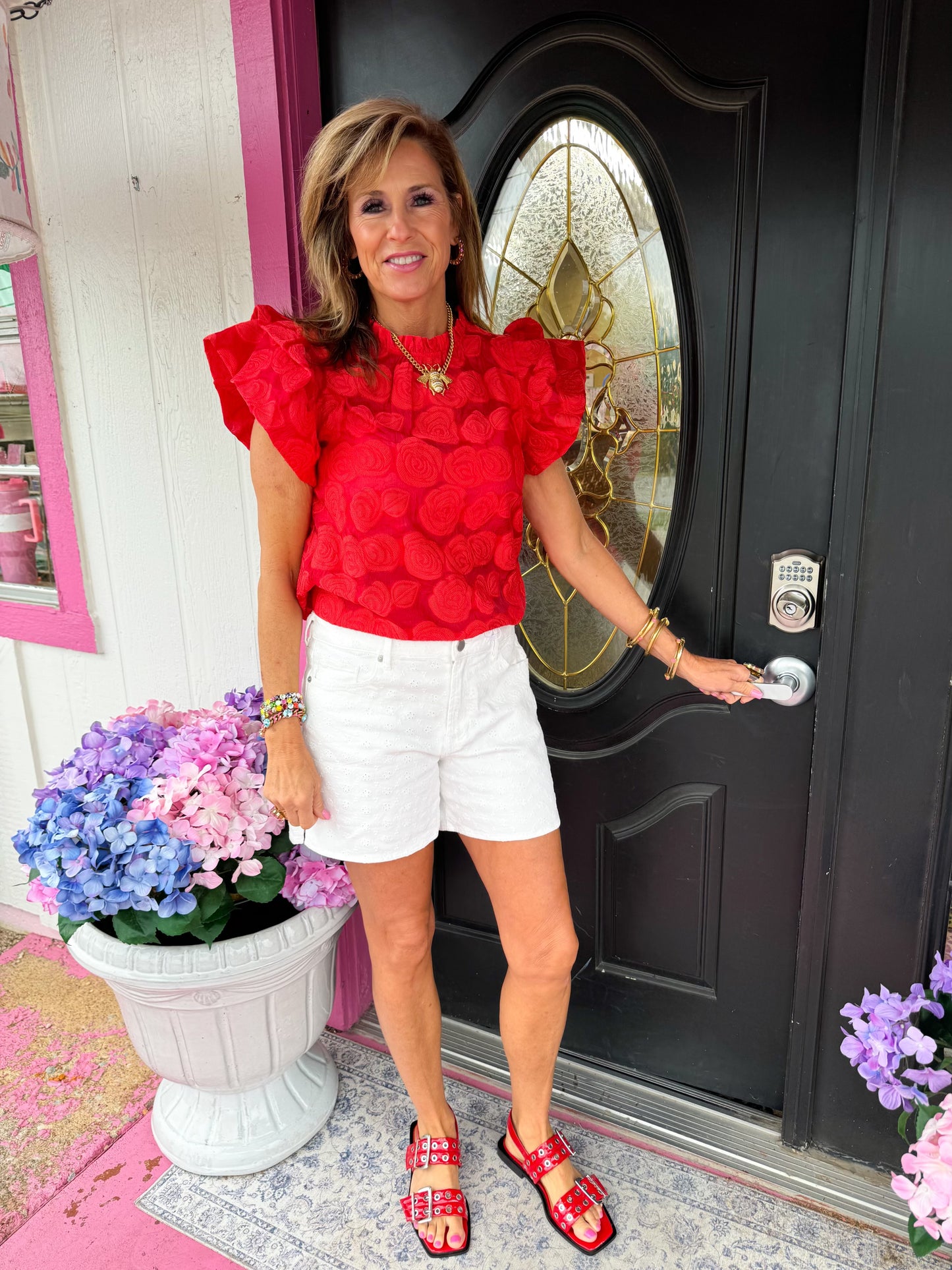 Julian Eyelet Shorts
